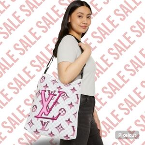 Louis Vuitton Pink and White Crossbody Bag with Monogram Design